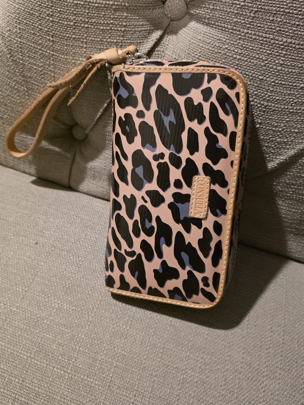 Consuela Pink Leopard Print Wristlet Wallet
